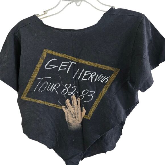 Vintage Pat Benatar Get Nervous Tour Shirt 1982-83 Black 2 Sided *CUT UP SCRAP - Picture 4 of 9